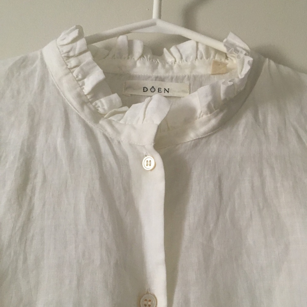 Doen White Ruffled Blouse - Picture 4 of 8